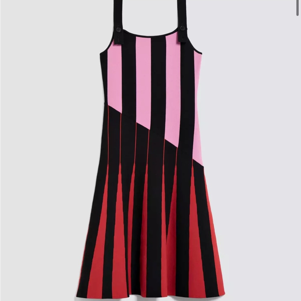 Tomas Maier Striped Knit Midi Dress